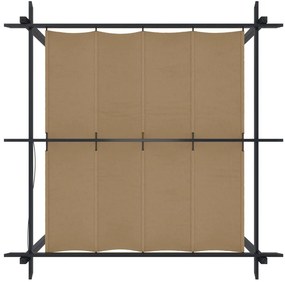 vidaXL Κιόσκι Κήπου με Πτυσσόμενη Οροφή Taupe 3 x 3 μ.