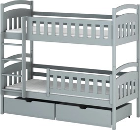 IGNAŚ 90x190 grey bunk bed Lano Furniture