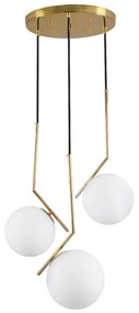 Φωτιστικό Οροφής Monroe 00953 E27 Φ60x50cm White-Gold GloboStar