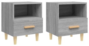 vidaXL Κομοδίνα 2 τεμ. Γκρι Sonoma 40 x 35 x 47 εκ.