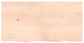 vidaXL Πάγκος Μπάνιου 120x60x(2-4) εκ. από Ακατέργαστο Μασίφ Ξύλο