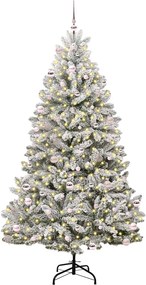 vidaXL Τεχνητό Χριστουγεννιάτικο Δέντρο Πράσινο και Λευκό 240 cm