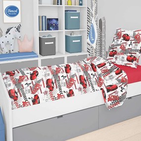 Πάπλωμα Παιδικό Speed Racer 290 Red DimCol Μονό 160x240cm Cotton-Polyester