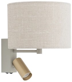 Φωτιστικό Τοίχου Santana A 11654 23x25.5-30cm 10W Led, 10W Gu10/Led Cream-Grey Nowodvorski