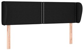 Κεφαλάρι με Πτερύγια Μαύρο 147 x 23 x 78/88 εκ. Υφασμάτινο 3117004