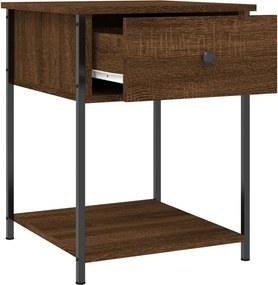 vidaXL Κομοδίνα 2 τεμ Καφέ Δρυς 44x45x58 εκ. από Επεξεργασμένο Ξύλο