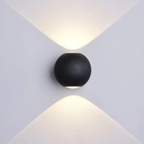 Φωτιστικό Τοίχου Cree MTN-74971 Led 6W 4000K 660lm IP54 11x9,3cm Black Metanor