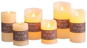 Κερί led με κίνηση φλόγας κρεμ 9x17εκ.