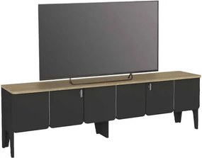 Έπιπλο τηλεόρασης Pedro ανθρακί-rota oak 180x35x50εκ