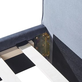 Κρεβάτι Μονό TULIP Σκούρο Γκρι Βελούδο 206x100x110cm (Στρώμα 100x200cm) - 14920008