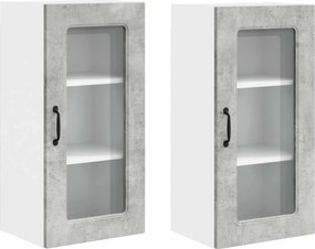 vidaXL Πάνελ πλυντηρίου πιάτων Kalmar 2 pcs Σκυρόδεμα Γκρι