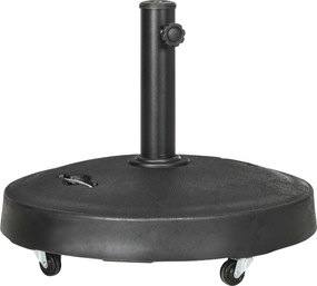 Βάση ομπρέλας Βάση ομπρέλας, αδιάβροχη, με ρόδες, Ø53 x 41H cm, μαύρο