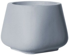 Γλάστρα Πήλινη Οβάλ Regal B-6270-8 M 23x23x18cm Grey Supergreens Πηλός