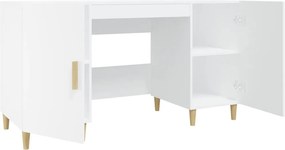 vidaXL Γραφείο Λευκό 140 x 50 x 75 εκ. από Επεξεργασμένο Ξύλο