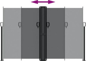vidaXL Σκίαστρο Πλαϊνό Συρόμενο Μαύρο 160 x 1000 εκ.