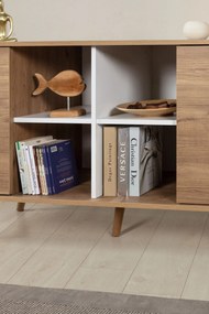Κονσόλα Sapphire Δρυς / Λευκό PRANU 160x44x18