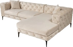 Corner Sofa Como Eco Right - Beige, Black Beige
Black