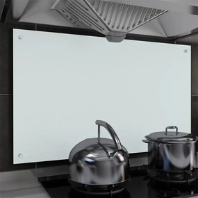 vidaXL Πλάτη Κουζίνας Λευκή 100 x 60 εκ. από Ψημένο Γυαλί