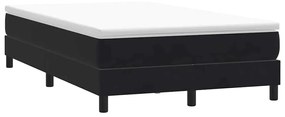Κρεβάτι Boxspring με Στρώμα Μαύρο 1120x210 εκ. Βελούδινο - Μαύρο