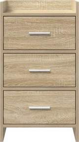 vidaXL Κομοδίνα Sonoma Δρυς 40 x 36 x 70 εκ. Επεξεργασμένο Ξύλο