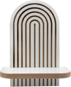 Ραφιέρα τοίχου Artwill Megapap Mdf χρώμα λευκό - oak 26x13x35εκ.