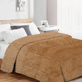 Κουβέρτα Fleece Μονή (160x220) Dimcol Brick 02 Beige