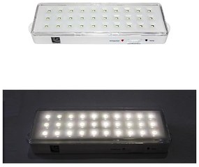 Adeleq Led Φωτιστικό Ασφαλείας Με 30Led Με Μπαταρία Λιθίου 3.7V 4-68030