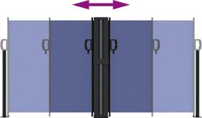 vidaXL Σκίαστρο Πλαϊνό Συρόμενο Μπλε 120 x 1000 εκ.