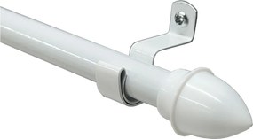 Κουρτινόξυλο Φ12mm Μονό Επεκτεινόμενο 85-135cm Με Άκρα Grace Cup White 510101