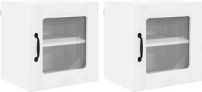 vidaXL Ραφιέρα τοίχου LUCCA 2 pcs Λευκό 40 x 31 x 40 εκ.