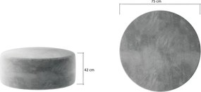 Πουφ Berino-Gkri - 75.00Χ75.00Χ42.00cm