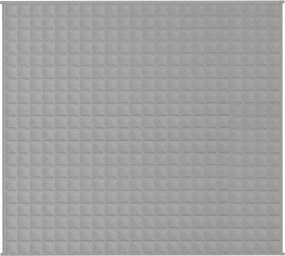 vidaXL Κουβέρτα Βαρύτητας Γκρι 200 x 220 εκ. 9 κ. Υφασμάτινη