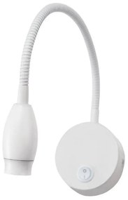 Φωτιστικό Τοίχου - Σποτ Σπιράλ Led SF126BLED340W 3W 50° 210Lm 4.000Κ 230V Swan White Aca Decor Metal