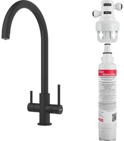 Franke Lina Clear Water Μπαταρία φιλτραρίσματος νερού Black Matt
