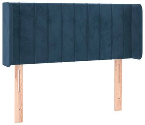 Κεφαλάρι με Πτερύγια Σκούρο Μπλε 83x16x78/88 εκ. Βελούδινο 3119040