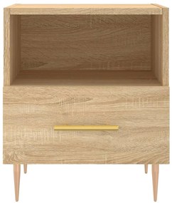 vidaXL Κομοδίνα 2 τεμ. Sonoma Δρυς 40 x 35 x 47,5 εκ. Επεξεργ. Ξύλο