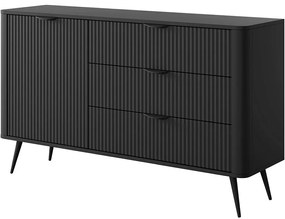 Μπουφές Με Συρτάρια Lante 21s_cz 138x81x38cm Anthracite Μελαμίνη,Μέταλλο