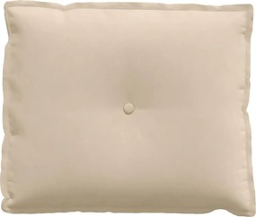 vidaXL Μαξιλάρι Πλάτης Κρεμ 60 x 50 cm Ύφασμα Μικροΐνας