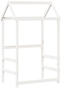vidaXL Οροφή Κρεβατιού Παιδική Λευκό 98x70x176,5 εκ. Μασίφ Ξύλο Πεύκου