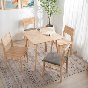 Τραπέζι Nextdeco Natural μασίφ ξύλο Υ75,5x80x80εκ.