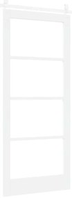 vidaXL Ολισθητή Πόρτα Λευκό 86 x 198.5 cm Ξύλο και μέταλλο