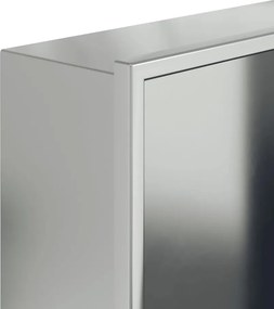 vidaXL Εσοχή Ντους Βουρστ. Ασήμι 32x62x9 εκ. Αν. Ατσάλι