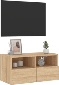 vidaXL Ντουλάπι Τοίχου Τηλεόρασης Sonoma Δρυς 60x30x30 εκ. Επεξ. Ξύλο