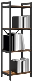 vidaXL Βιβλιοθήκη Καπνιστή δρυς 40 x 30 x 118 εκ Ξύλο