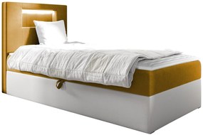 Επενδυμένο κρεβάτι Junior Gold I-Portokali-90 x 200-Aristera - 212.00Χ92.00Χ115.00cm