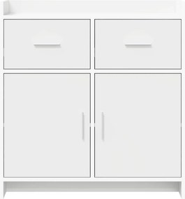 vidaXL Πλαϊνό γραφείο Λευκό 75 x 36 x 80 εκ Επεξεργασμένο Ξύλο
