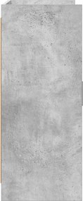 vidaXL Πλαϊνό γραφείο Concrete Grey 98,5 x 33 x 80 εκ