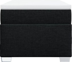 vidaXL Κρεβάτι Boxspring με Στρώμα Μαύρο 90x190 εκ.Υφασμάτινο