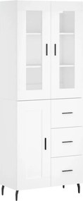 vidaXL Ντουλάπι Λευκό 69,5x34x180 εκ. από Επεξεργασμένο Ξύλο