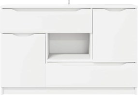 vidaXL Πλαϊνό γραφείο Λευκό 100 x 30 x 65,6 Επεξεργασμένο ξύλο